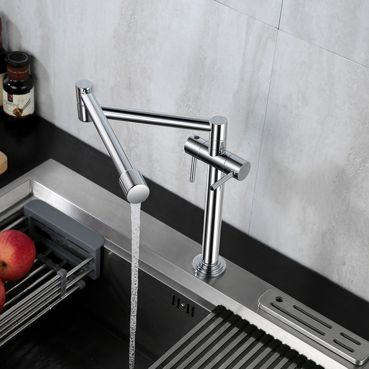 Deck Mount Pot Filler Keukenkraan Messing Pot Filler Vouwkraan