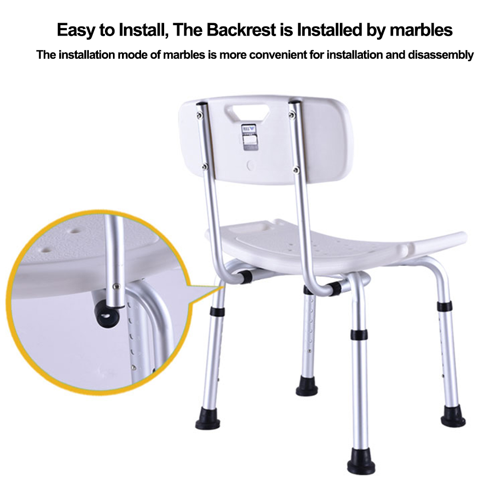 Aluminium medische verstelbare douchestoel stoel bank badkruk douchestoel met beugel